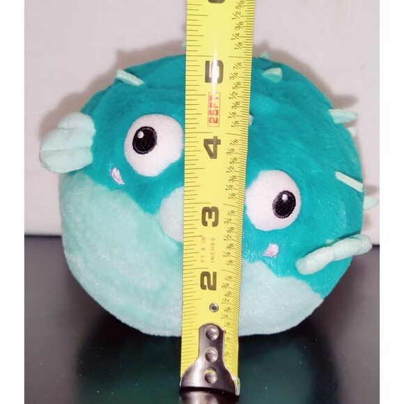 Squishable Blue Puffer Fish Plush Stuffed Animal Soft Snugglemi Snackers 7" - Picture 10 of 10